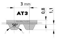 50AT3 Open End Belt Roll Polyurethane with Steel Cords