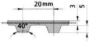 25T20 Belt Truly Endless Polyurethane Steel