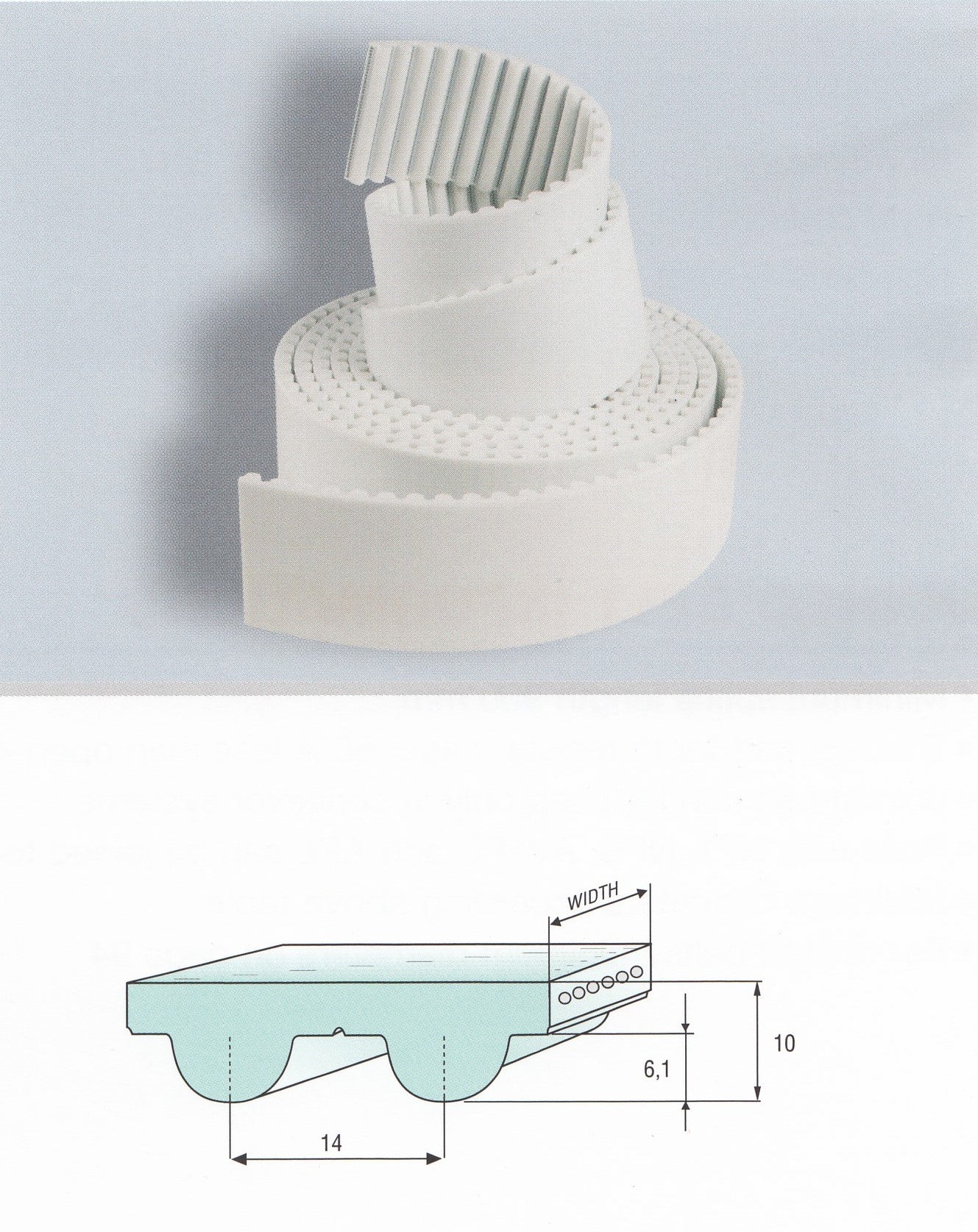 40-14M Open End Belt Roll Polyurethane with Steel Cords