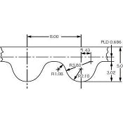 8YU-25 25mm Wide Black Rubber Belt