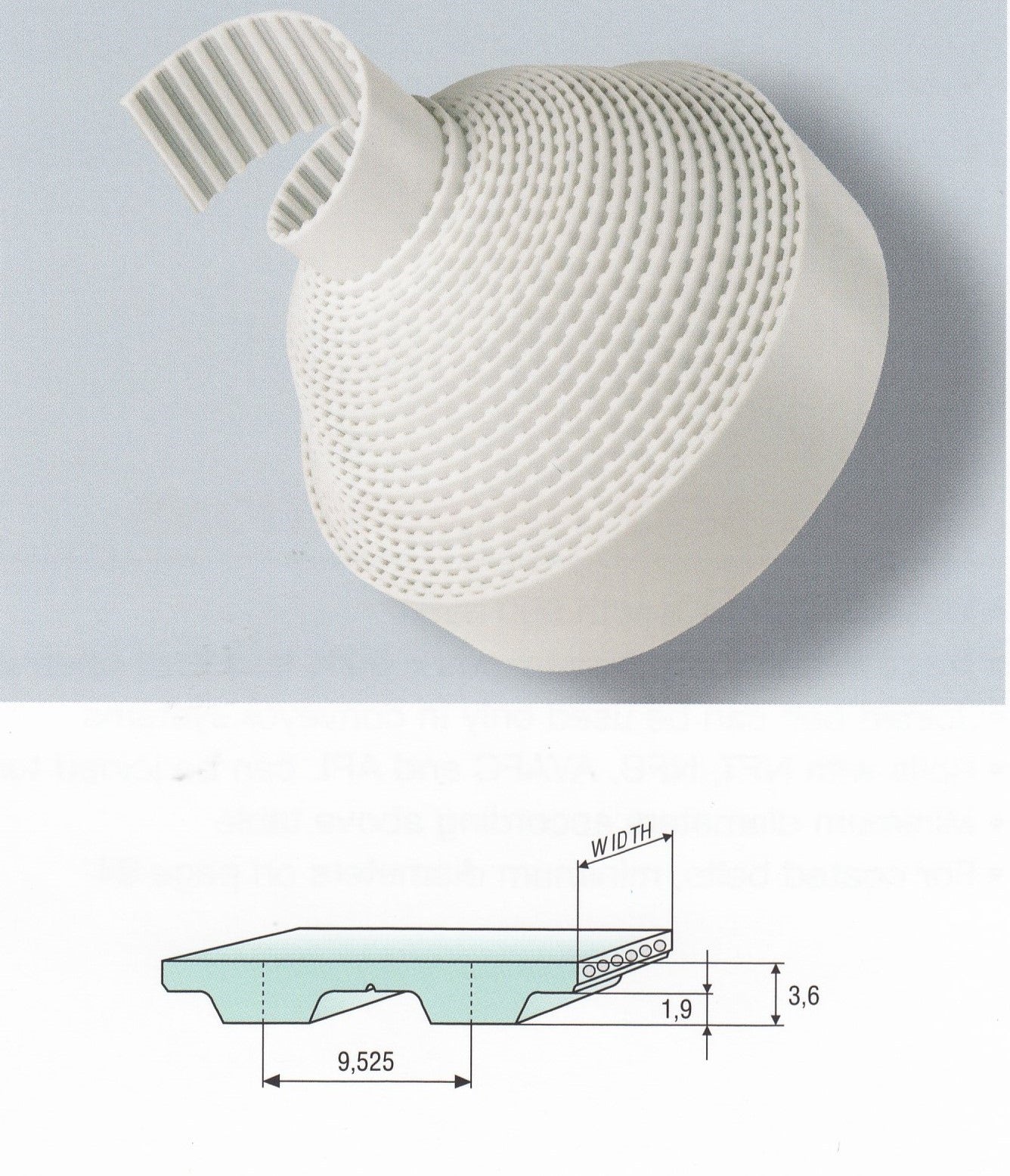 Rouleau de ceinture en polyuréthane Kevlar L075, extrémité ouverte, 0,75 pouce de large