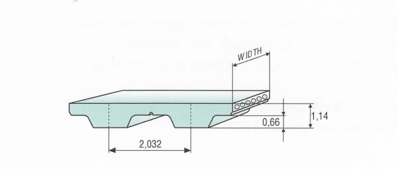 MXL050 Polyurethane Steel Belt Roll Open End 0.5 in. Wide