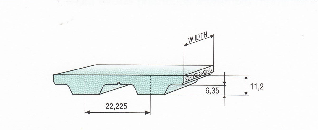 XH200 2 inch Wide, 0.875 inch Pitch Steel Cord Fabric Both Sides