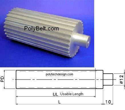 H Pitch 38 Tooth Aluminum Bar, 12