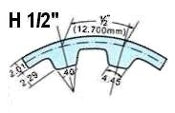 480H075 Black Rubber Belt, 96 tooth