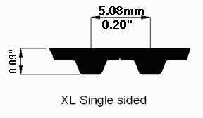 XL037 Black Poly/Steel Belt Roll Open End 3/8" Wide 165