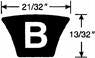 B110 V Belt Black Rubber