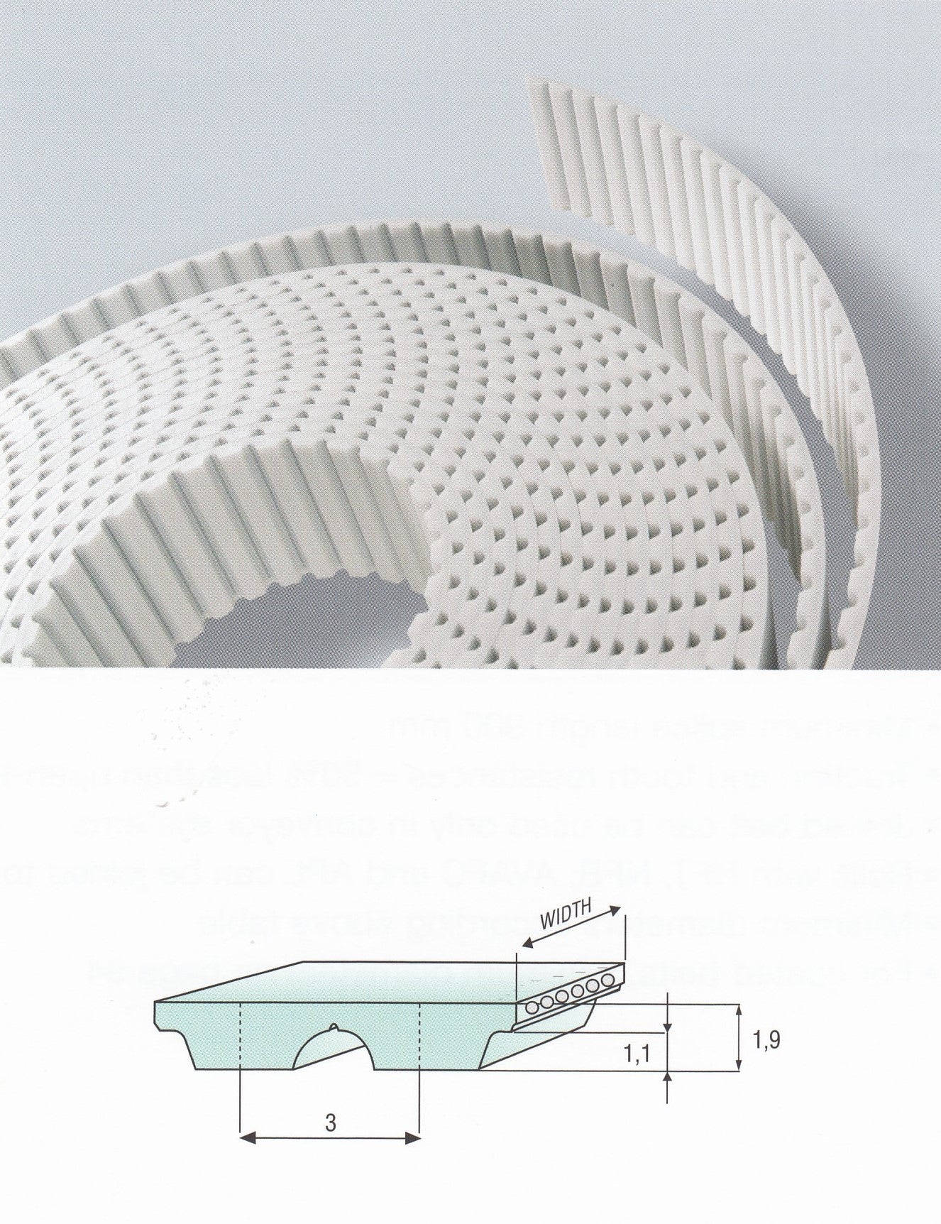 75AT3 Open End Belt Roll Polyurethane with Steel Cords