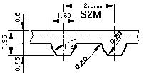 S2M-03 3mm Wide Black Rubber Belt
