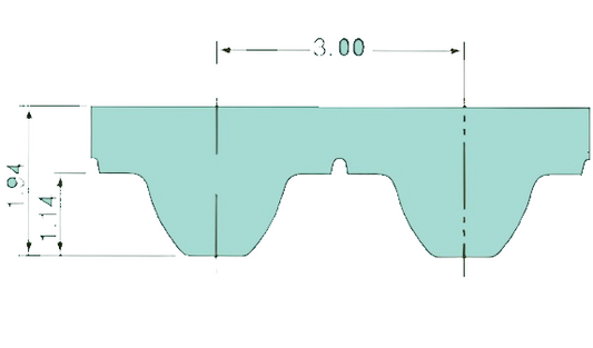 6-S3M Rollo de correa de extremo abierto de poliuretano con cordones de acero