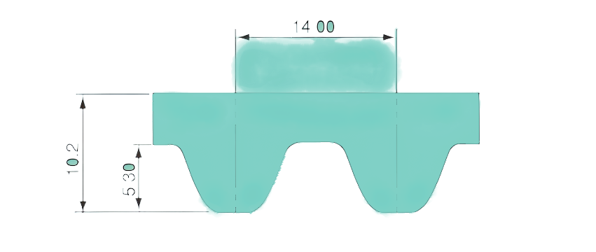 40-S14M Open End Belt Roll Polyurethane with Steel Cords