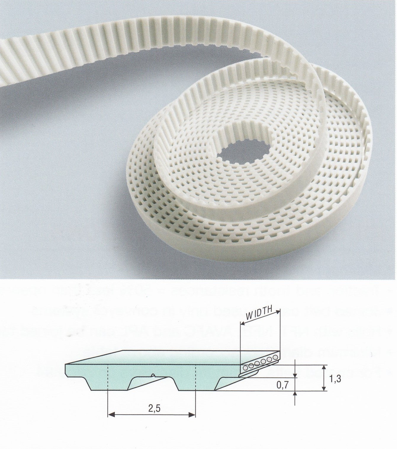 16T2.5 Open End Belt Roll Polyurethane Steel Cords
