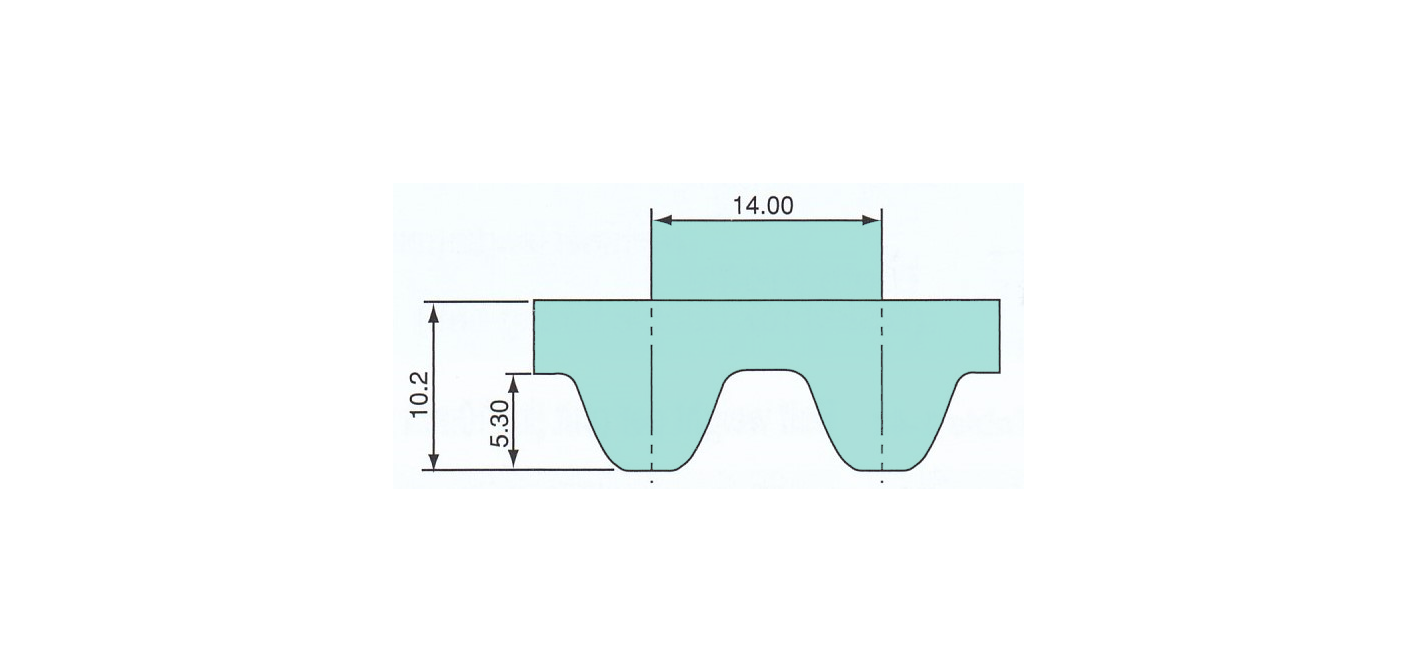 S14M Pitch Poly Steel STD14 Open End