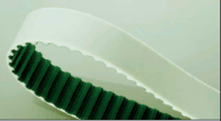 Rollo de correa de poliéster/acero XL100 con extremo abierto y diente de tela verde