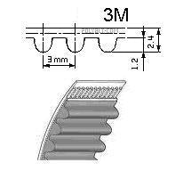 147-3M-15 Rubber Timing Belt