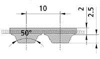 12AT10/1280 Belt Urethane 128 Tooth