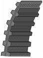 330DH200 DL Double Sided Neoprene Black Rubber Timing Belt (D330H200), 66 tooth, 2" wide