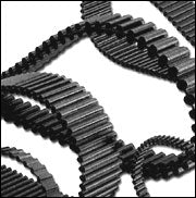 4400-D8M-20 Double Sided Black Rubber Timing Belt