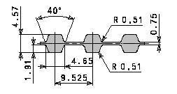660DL075 Timing Belt Rubber D660L075