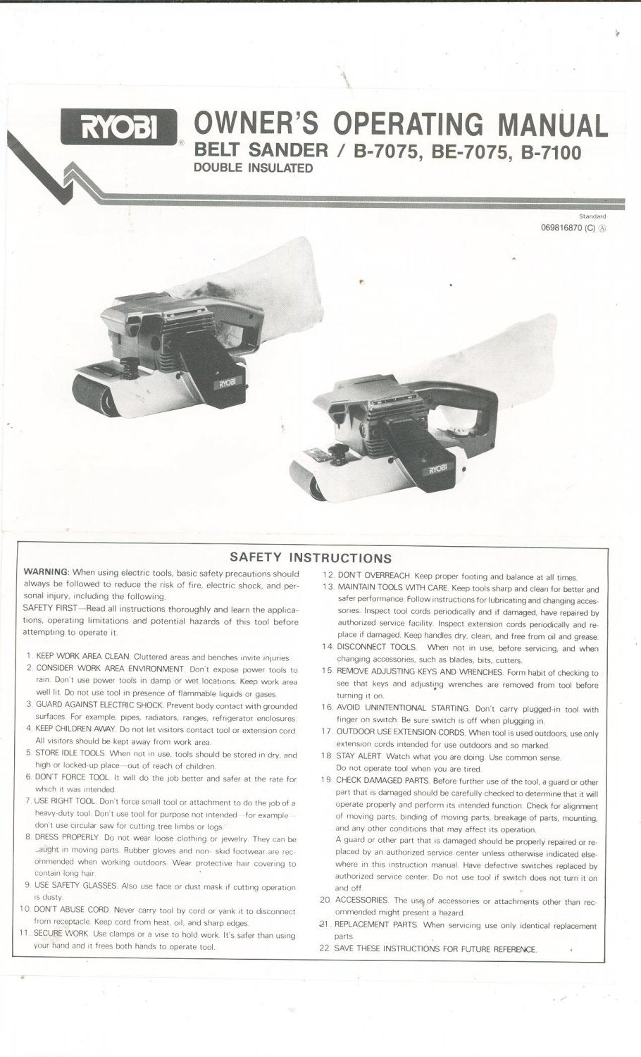 Replacement drive BELT for DELTA 36-500 Saw
