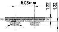 60XL037 POLY STEEL BELT, 30 Tooth